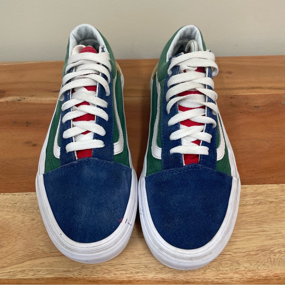 Vans Old Skool Yacht Club Blue/Green Sneakers. Color block. M7.5. W9